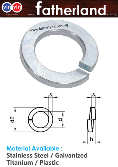Stainless Steel Spring Washer M16