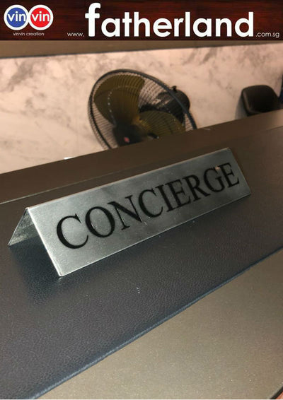 Stainless Steel Table top A sign