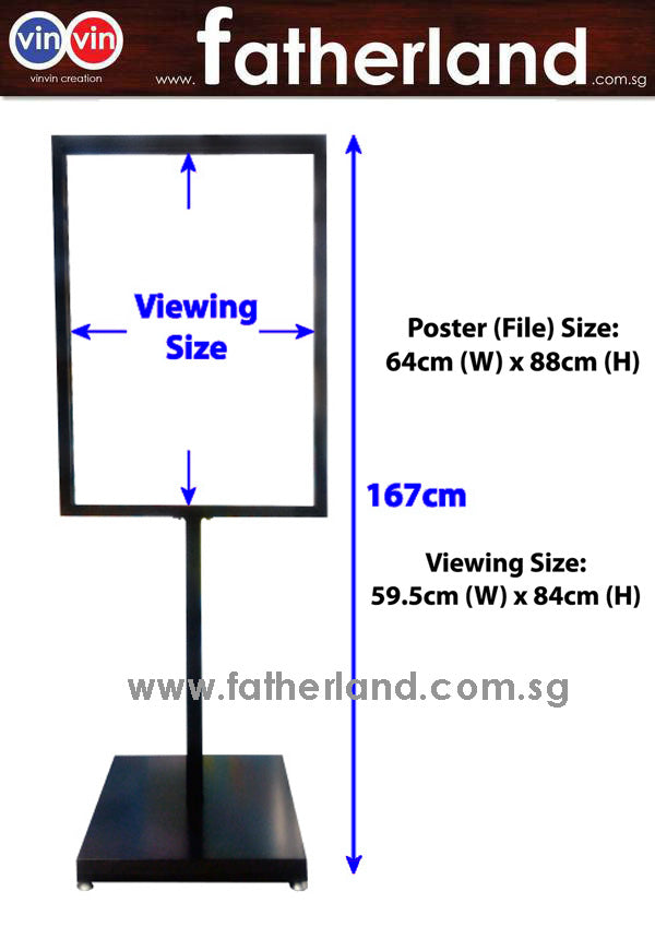 Airport Stand T Series with wheels - www.fatherland.com.sg
