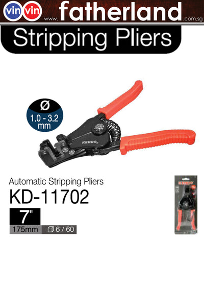 Kendo Wire Stripper Automatic Stripping Plier 7"/175MM