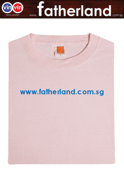 T-SHIRT WITH SMALL LOGO PRINTING COTTON ( LIGHT PINK )