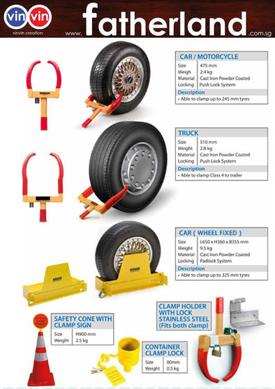 WHEEL CLAMP FOR CAR / MOTORCYCLE / TRUCK / CAR WHEEL FIXED